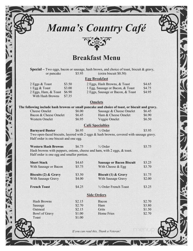 Mama's Country Cafe - Barling, AR