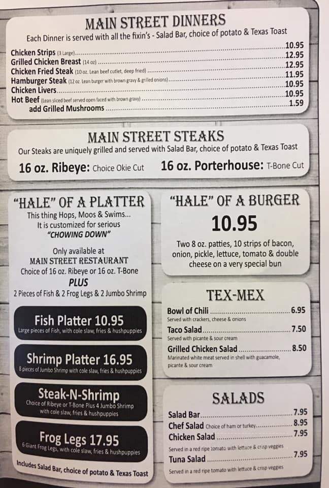 Main Street Restaurant - Davis, OK