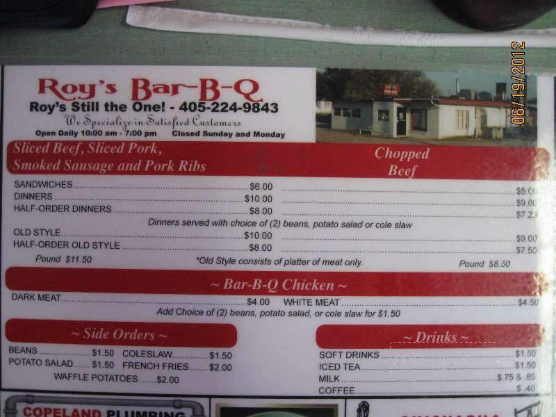 Roy's Bar Bq - Chickasha, OK