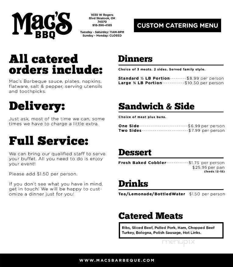 Mac's Barbeque - Skiatook, OK