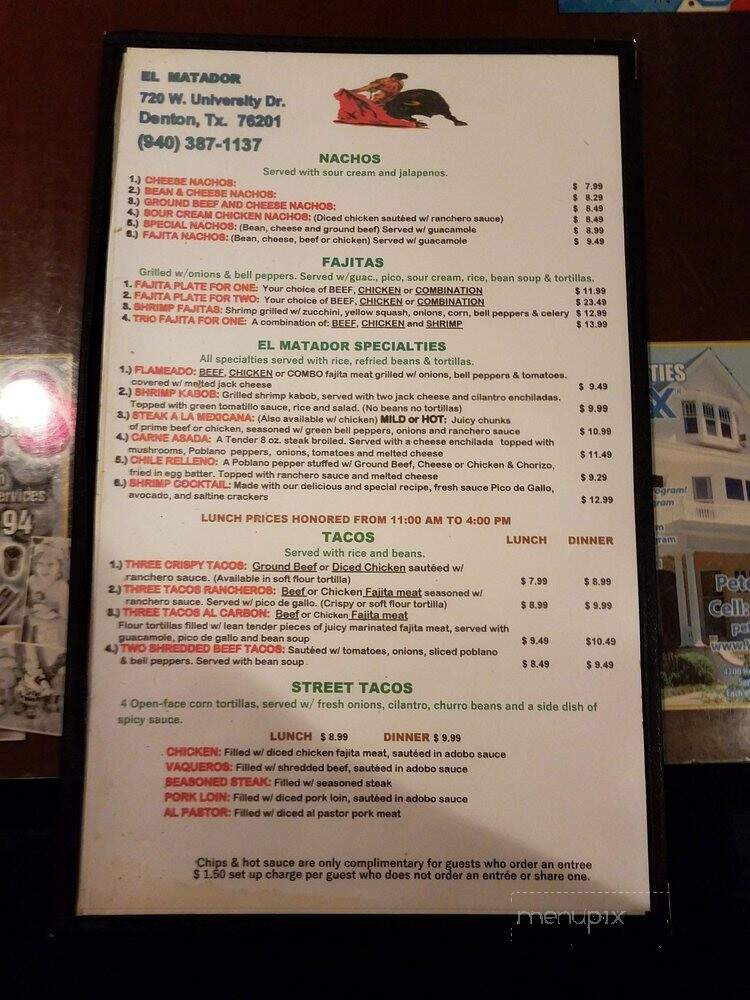 El Matador Restaurant - Denton, TX